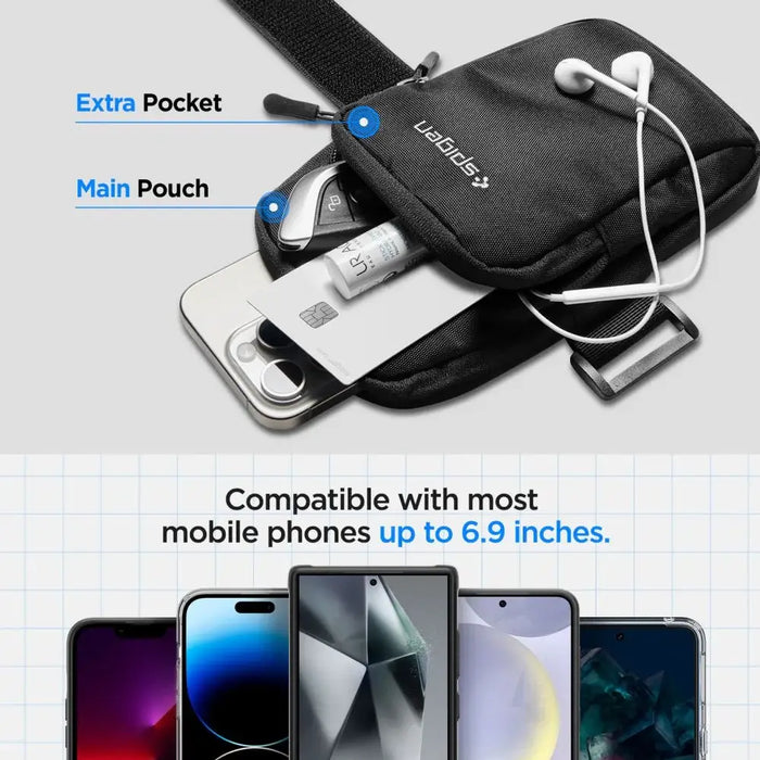 Лента за ръка Spigen Dynamic Shield A702 - черна