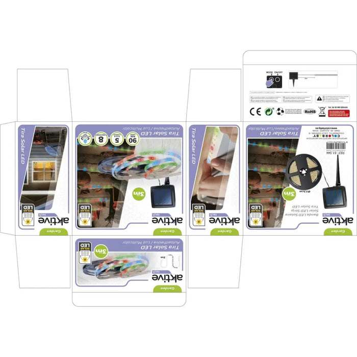 Лента за светлини Aktive LED Многоцветен Градина 3 m (6