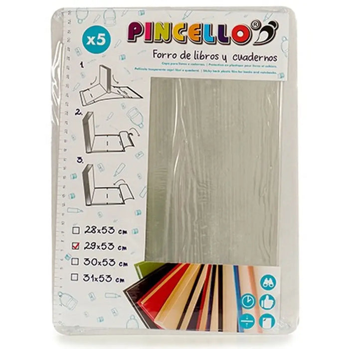 Лепяща се Корица за Книги Pincello Прозрачна Пластмаса 29 x
