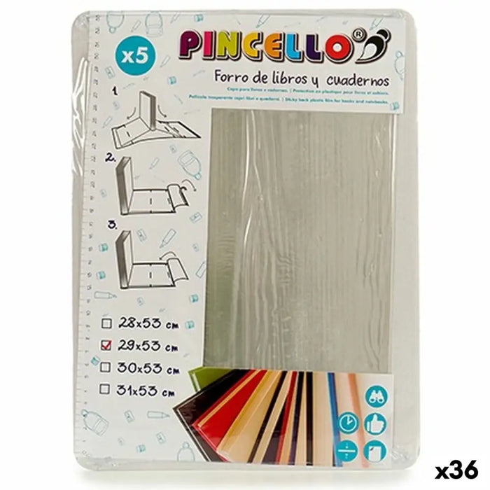 Лепяща се Корица за Книги Pincello Прозрачна Пластмаса 29 x