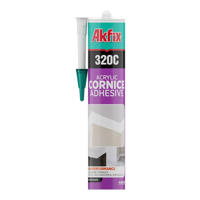 ЛЕПИЛО ЗА КОРНИЗИ И ЦОКЛИ 320C 310 ML AKFIX
