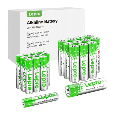 LEPRO 130003-24 AA/AAA алкални батерии, пакет от 24