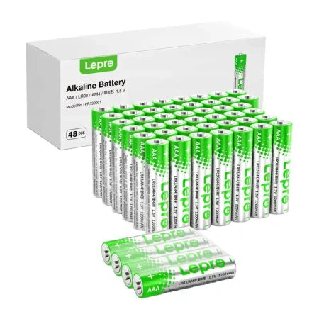 LEPRO 130001-48 Алкални батерии AAA R3, пакет от 48 броя