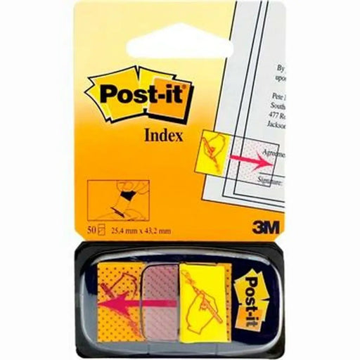 Лепящи Листчета Post-it INDEX 680 Жълт 25 x 50 mm