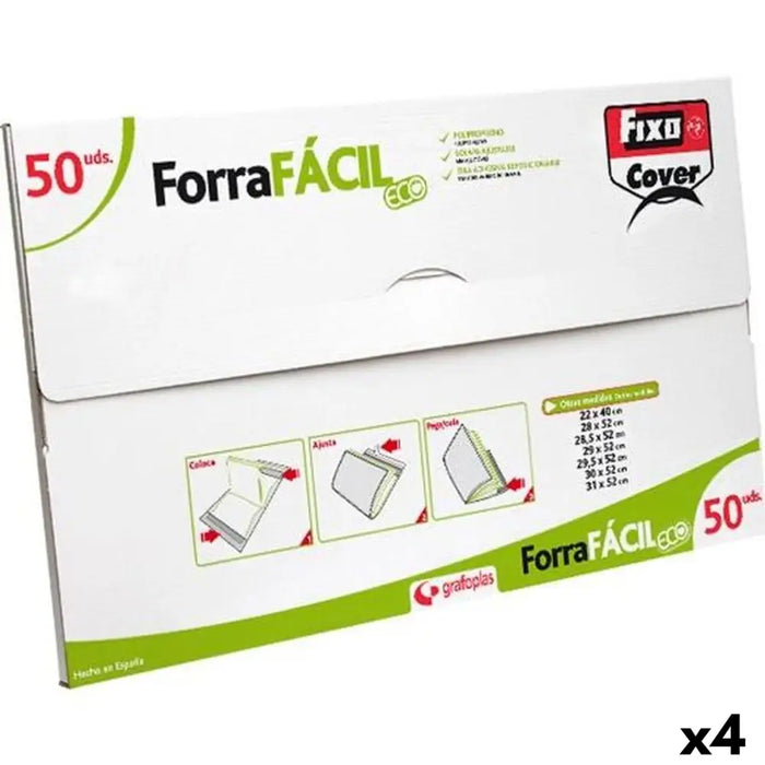 Лепяща се Корица за Книги Fixo FORRAFÁCIL ECO Прозрачен 29
