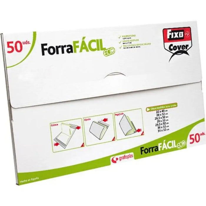 Лепяща се Корица за Книги Fixo FORRAFÁCIL ECO Прозрачен 29