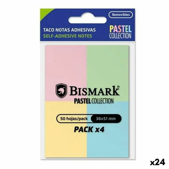 Лепящи Листчета Bismark Многоцветен 38 x 51 mm (24 броя)