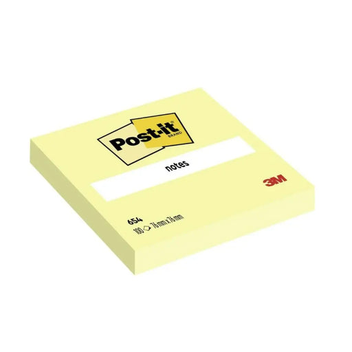 Лепящи Листчета Post-it 654 Жълт 76 x 76 mm (12 броя)