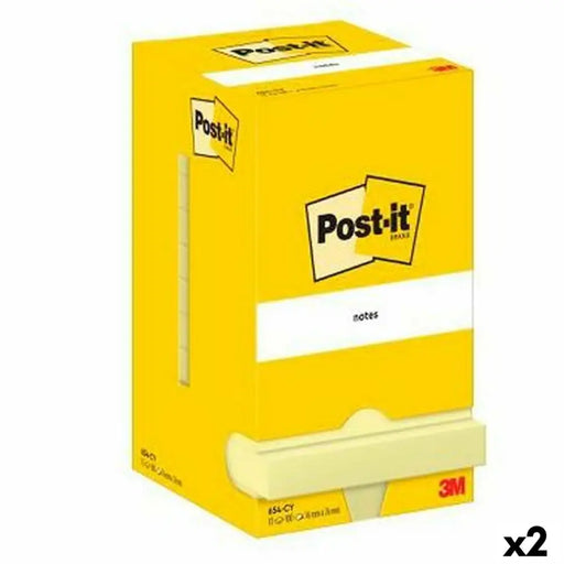 Лепящи Листчета Post-it 76 x 76 mm Жълт (2 броя)
