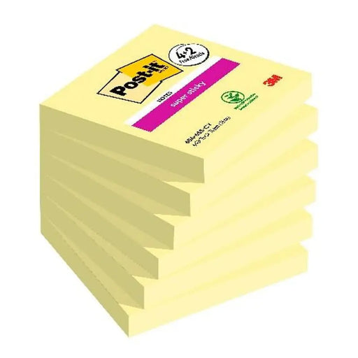 Лепящи Листчета Post-it Super Sticky Жълт 76 x 76 mm 6