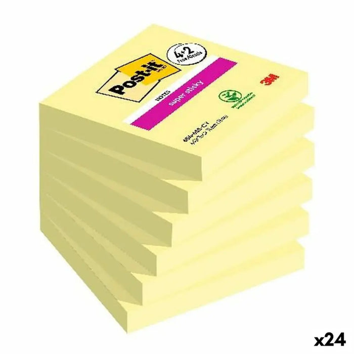 Лепящи Листчета Post-it Super Sticky Жълт 76 x 76 mm 6