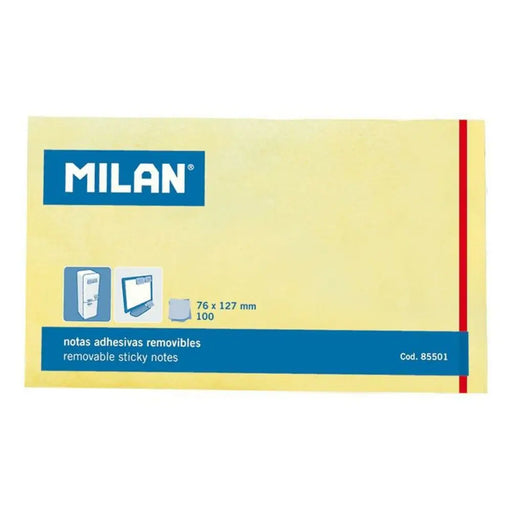 Лепящи Листчета Milan Жълт (10 броя)