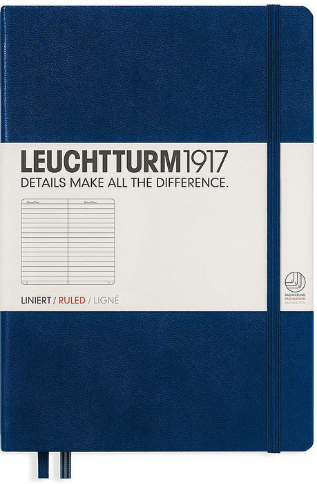 Тефтер Leuchtturm1917 Medium - A5, син, страници на редове