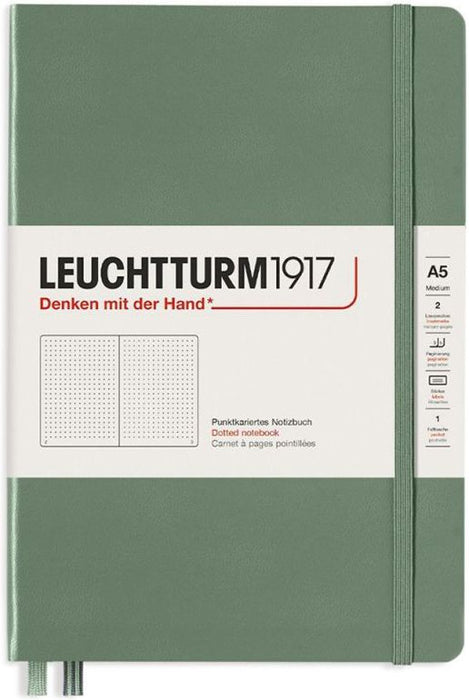 Тефтер Leuchtturm1917 - Medium A5, страници на точки, Olive