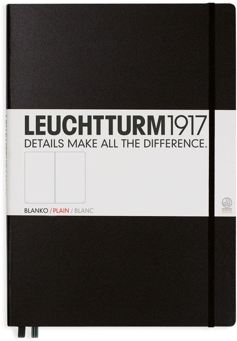 Тефтер Leuchtturm1917 Master Classic - А4+, бели страници, черен