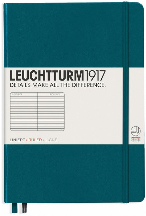 Тефтер Leuchtturm1917 - А5, линиран, Pacific Green