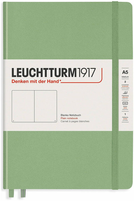 Тефтер Leuchtturm1917 Muted Colors - А5, бели страници, Sage