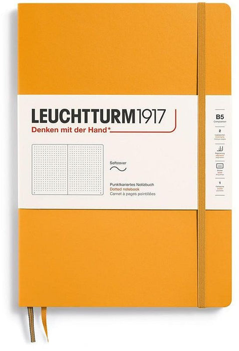 Тефтер Leuchtturm1917 Composition - B5, оранжев, страници на точки, меки корици
