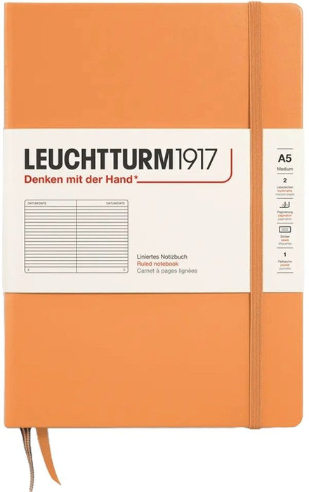 Тефтер Leuchtturm1917 New Colours - А5, линиран, Apricot, твърди корици
