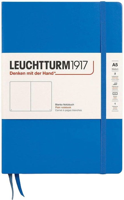 Тефтер Leuchtturm1917 New Colours - А5, бели листове, Sky, твърди корици