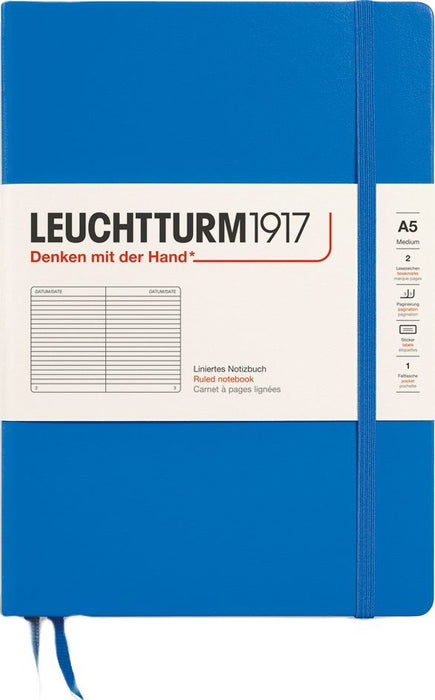Тефтер Leuchtturm1917 New Colours - А5, линиран, Sky, твърди корици