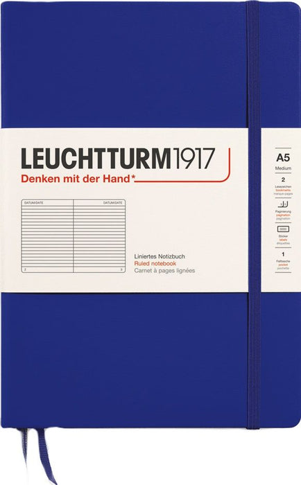 Тефтер Leuchtturm1917 New Colours - А5, линиран, Ink, твърди корици