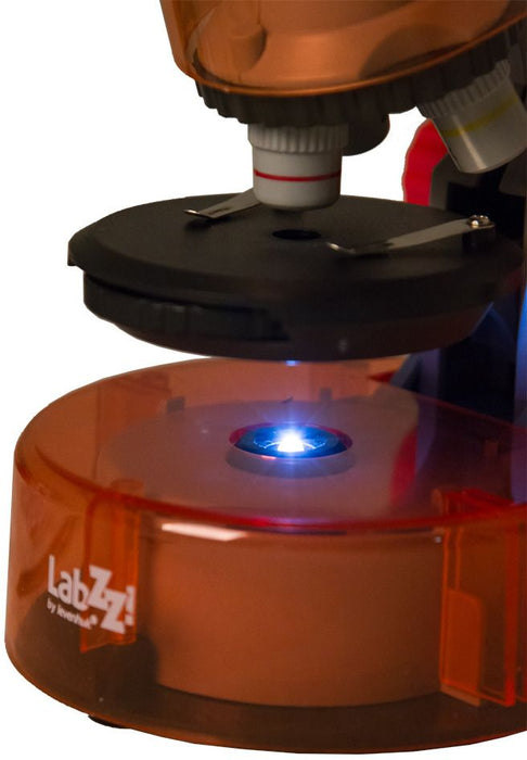 Микроскоп Levenhuk - LabZZ M101, червен