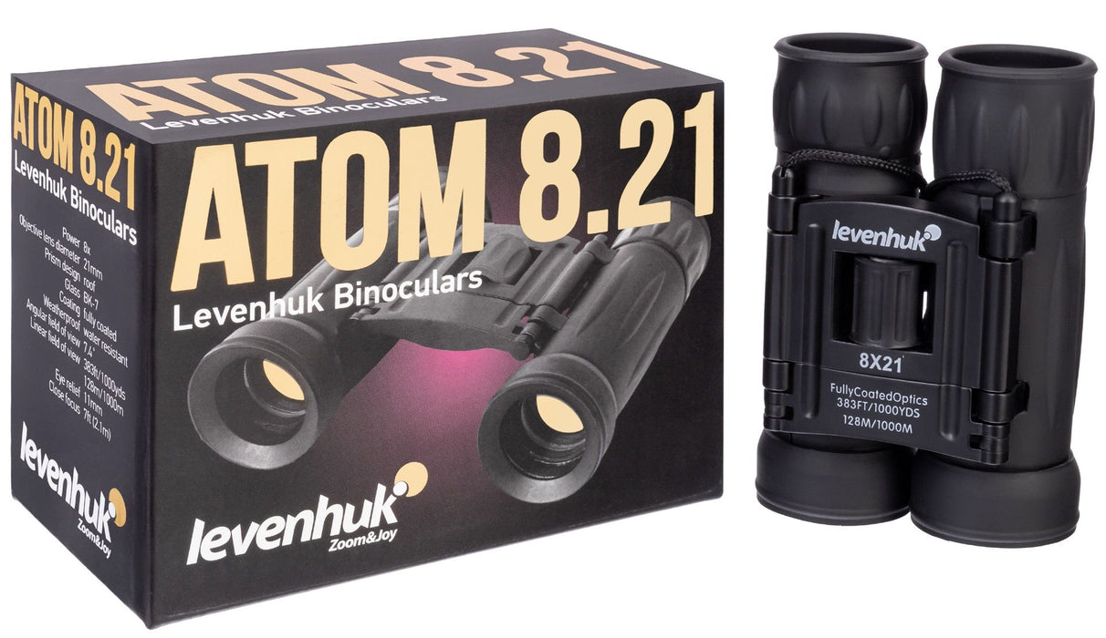 Бинокъл Levenhuk - Atom 8x21, черен