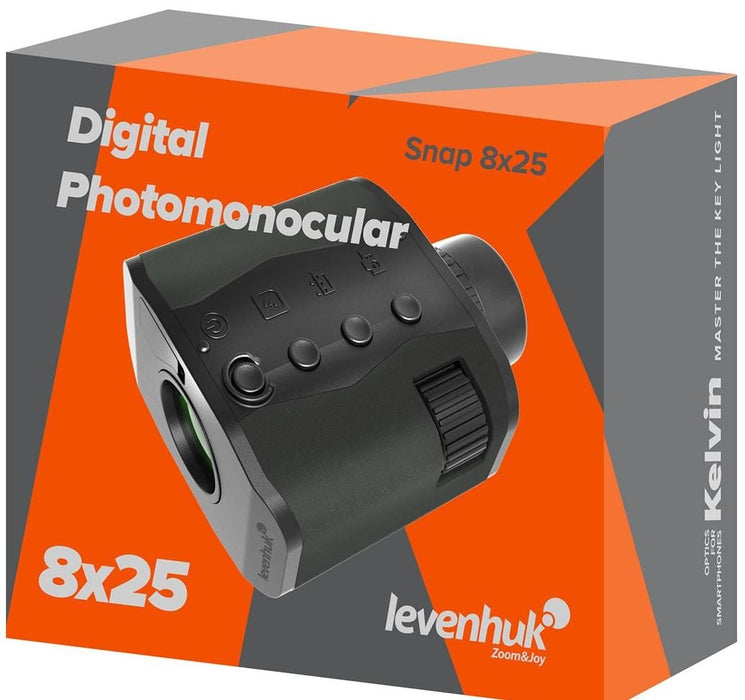 Цифров фотомонокъл Levenhuk – Kelvin Snap 8x25, сив