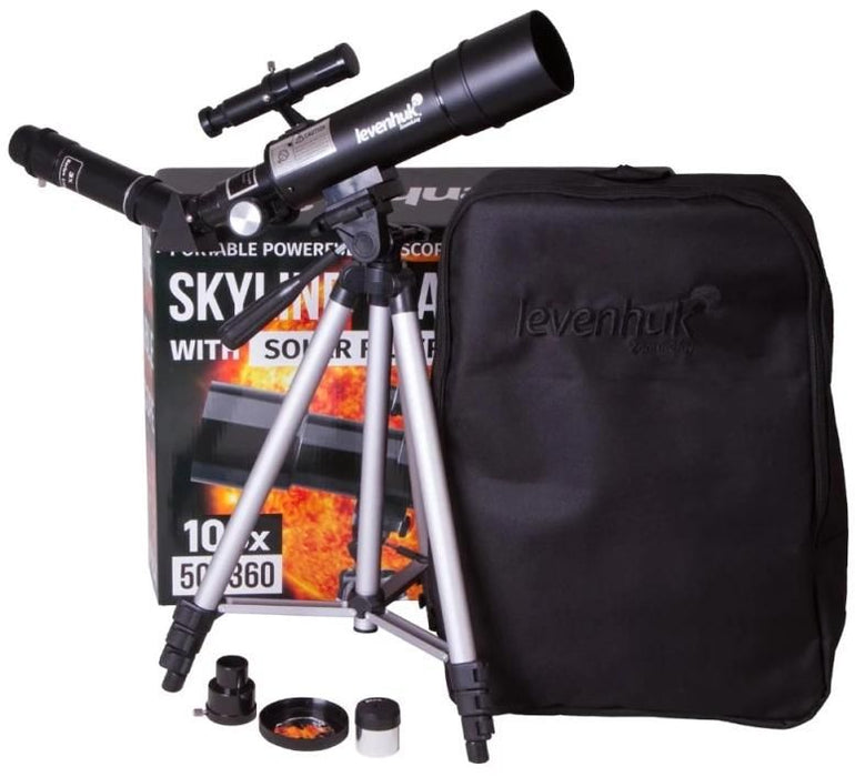 Телескоп Levenhuk - Skyline Travel Sun 50, черен