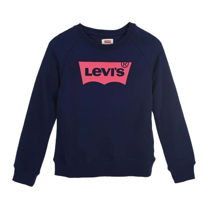 Суитчър без Качулка за Момиче Levi's Batwing Crewneck Син Тъмно синьо
