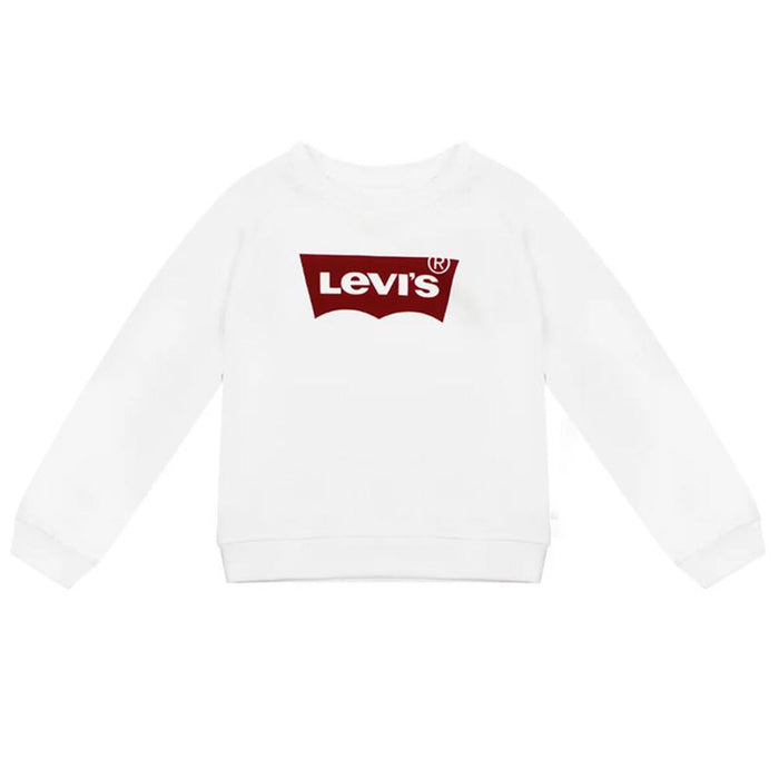 Суитчър без Качулка за Момиче Levi's Key Item Logo Crew Бял