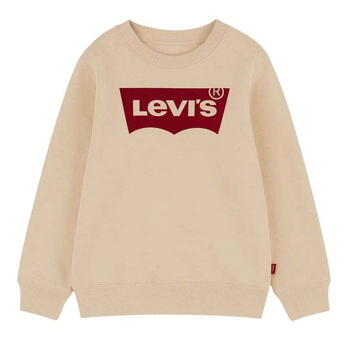 Детски суичър без качулка Levi's Batwing Crewneck Бял