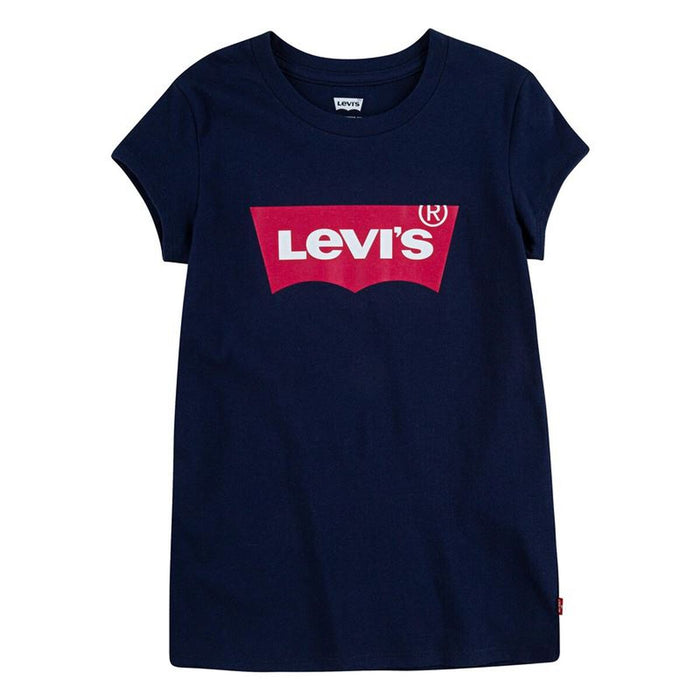 Детски Тениска с къс ръкав Levi's Batwing Girl Тъмно синьо