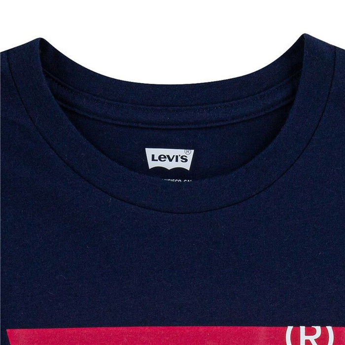 Детски Тениска с къс ръкав Levi's Batwing Girl Тъмно синьо