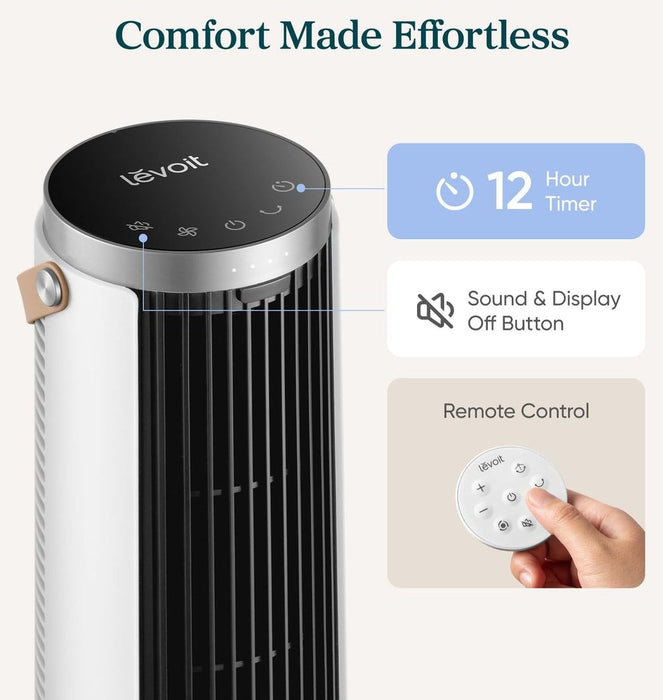 Преносим вентилатор Levoit - Windi Mini Plus, акумулаторен, бял