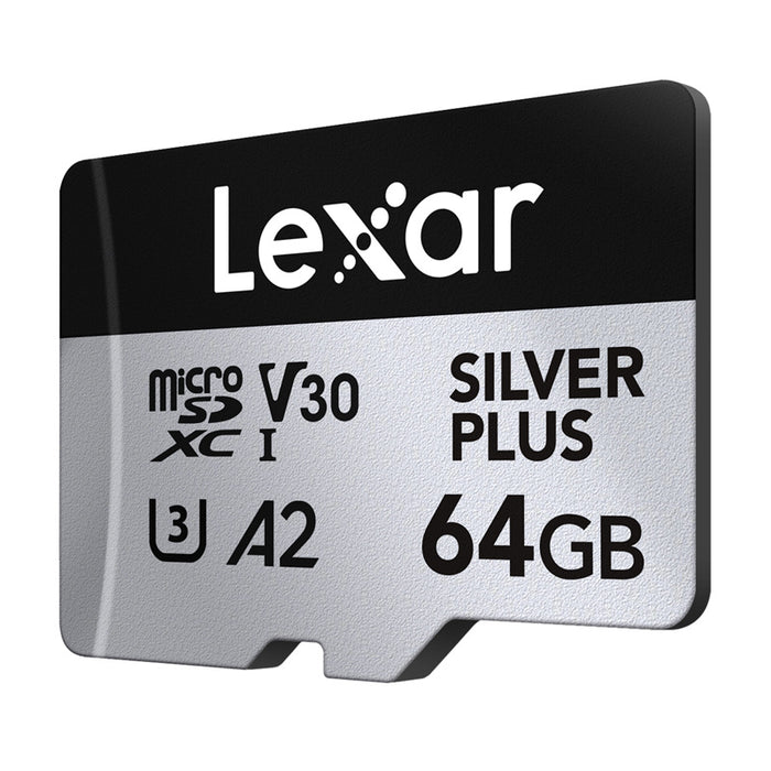 Комплект от 2 карти памет Lexar High-Performance Silver Plus microSDXC 2x64GB + адаптер