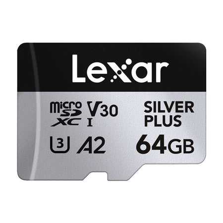 Комплект от 2 карти памет Lexar High-Performance Silver Plus microSDXC 2x64GB + адаптер