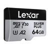 Комплект от 2 карти памет Lexar High-Performance Silver Plus microSDXC 2x64GB + адаптер