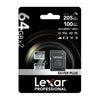 Комплект от 2 карти памет Lexar High-Performance Silver Plus microSDXC 2x64GB + адаптер