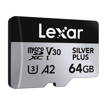 Комплект от 2 карти памет Lexar High-Performance Silver Plus microSDXC 2x64GB + адаптер