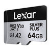 Комплект от 2 карти памет Lexar High-Performance Silver Plus microSDXC 2x64GB + адаптер