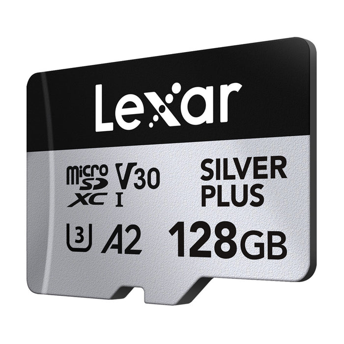 Комплект от 2 карти памет Lexar High-Performance Silver Plus microSDXC 2x128GB + адаптер