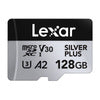 Комплект от 2 карти памет Lexar High-Performance Silver Plus microSDXC 2x128GB + адаптер