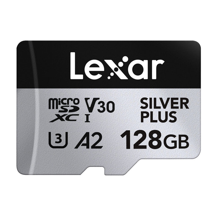Комплект от 2 карти памет Lexar High-Performance Silver Plus microSDXC 2x128GB + адаптер