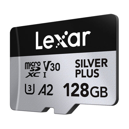 Комплект от 2 карти памет Lexar High-Performance Silver Plus microSDXC 2x128GB + адаптер