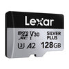 Комплект от 2 карти памет Lexar High-Performance Silver Plus microSDXC 2x128GB + адаптер