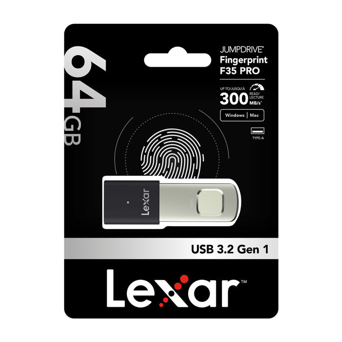 Флаш памет Lexar Fingerprint F35pro USB 3.2 64GB