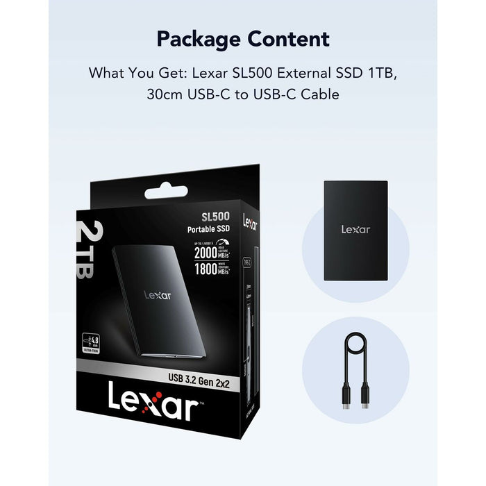 Външен харддиск Lexar LSL500X001T-RNBNG 1 TB SSD 2,5"