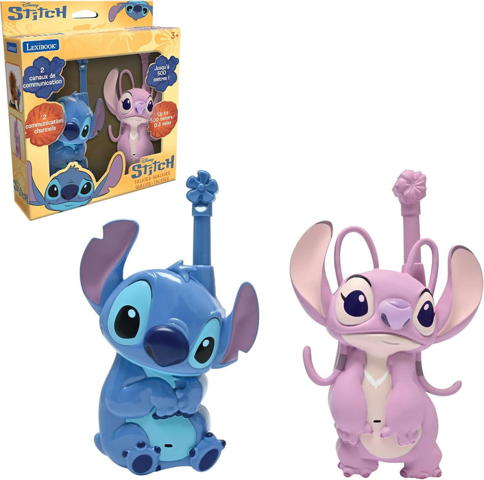 Игрален комплект Lexibook - Уоки-токи Stitch & Angel, 3D, обхват 500 m